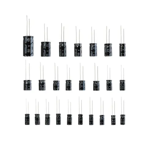 Set of 120pcs 12 Values 0.22UF-470UF Aluminum Electrolytic Capacitor Assortment Kit Set Pack for Arduino
