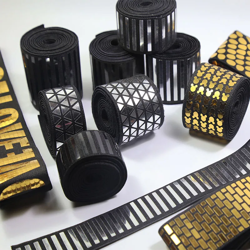 الليزر الترتر أربطة مرنة للملابس 15-50 مللي متر شريط مرن DIY بها بنفسك الخياطة اكسسوارات شريط مطاطي أربطة مرنة لتناسب #1