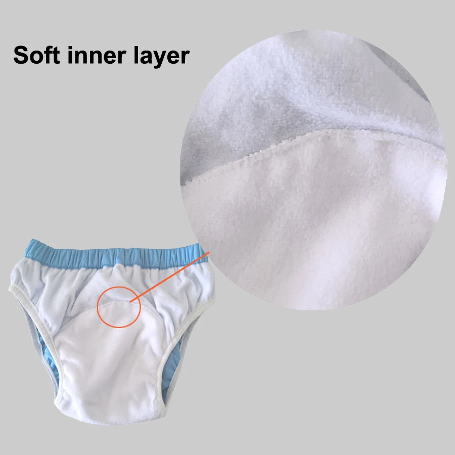 Elder\'s Incontinence Underwear Adult Cloth Diaper Cover Washable Waterproof Pants Leak Proof Briefs Men Women Oversized