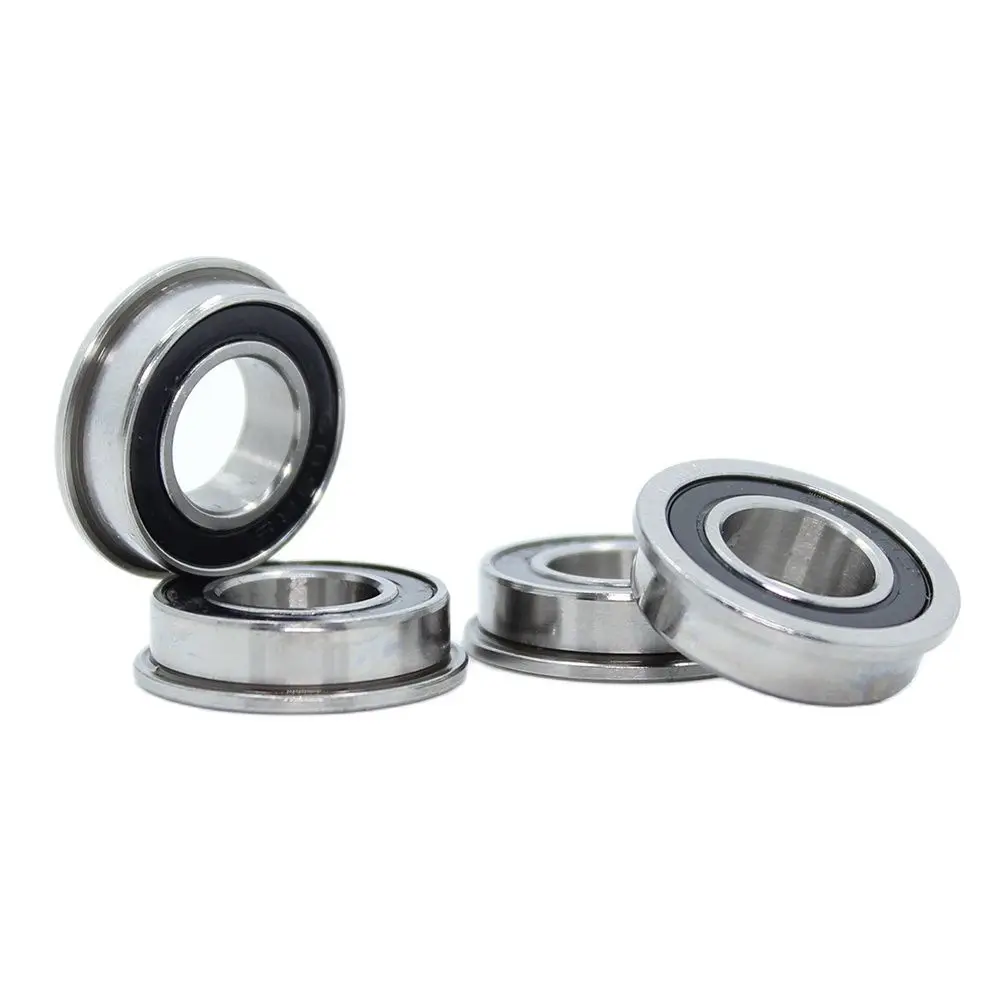 F695-2RS Bearing 5x13x4mm ( 10 PCS ) ABEC-7 Miniature Flanged F695RS Ball Bearings RF-135DD