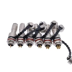 GX12 12G M12 metal connector IP68 waterproof connectors copper contact plug & socket 2pin3pin4pin5pin6pin7pin 5A a set