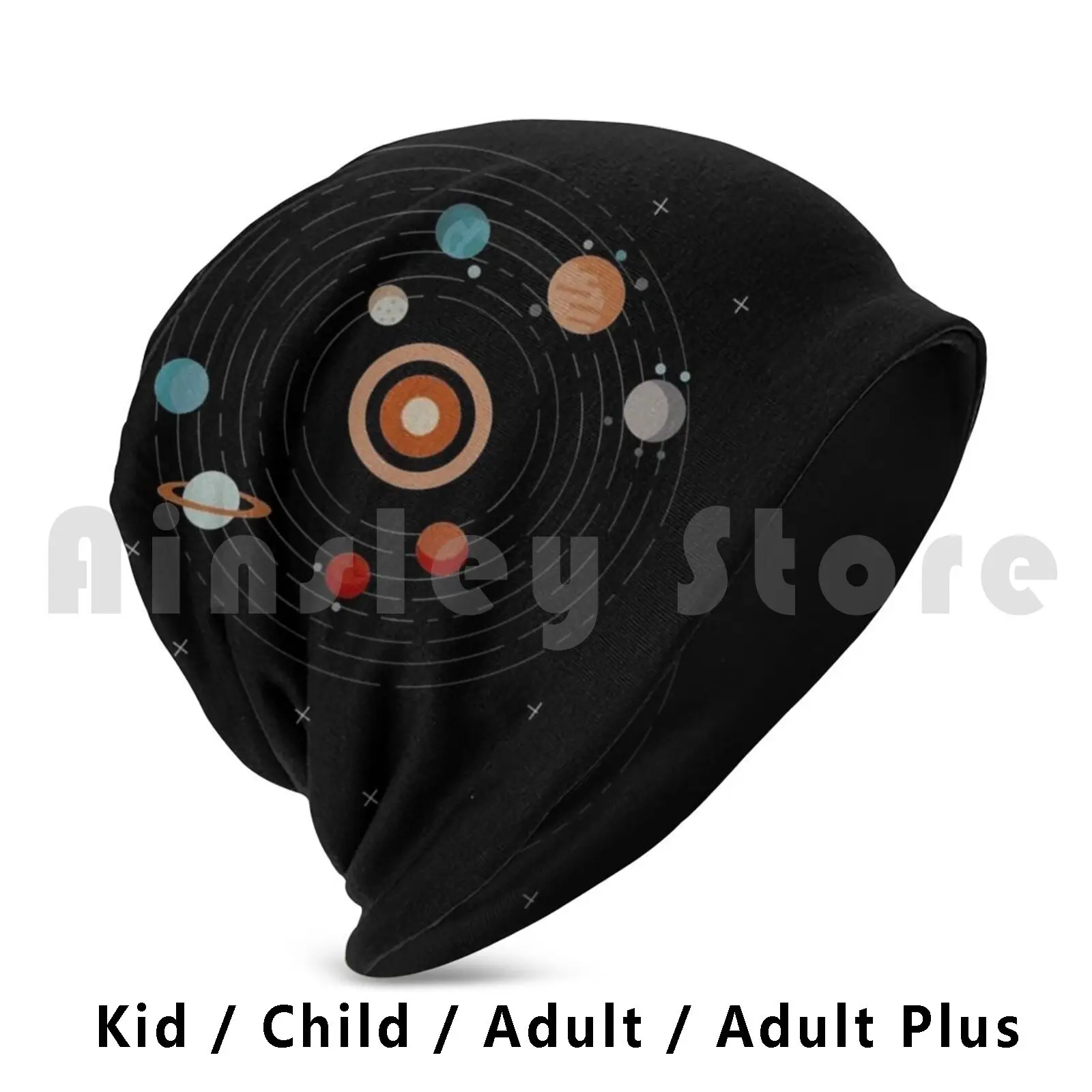 Solar System Orbit Beanie Hedging Cap DIY Print Cushion Space Space Beanie Space Beanies Print Outer Space Outer Space