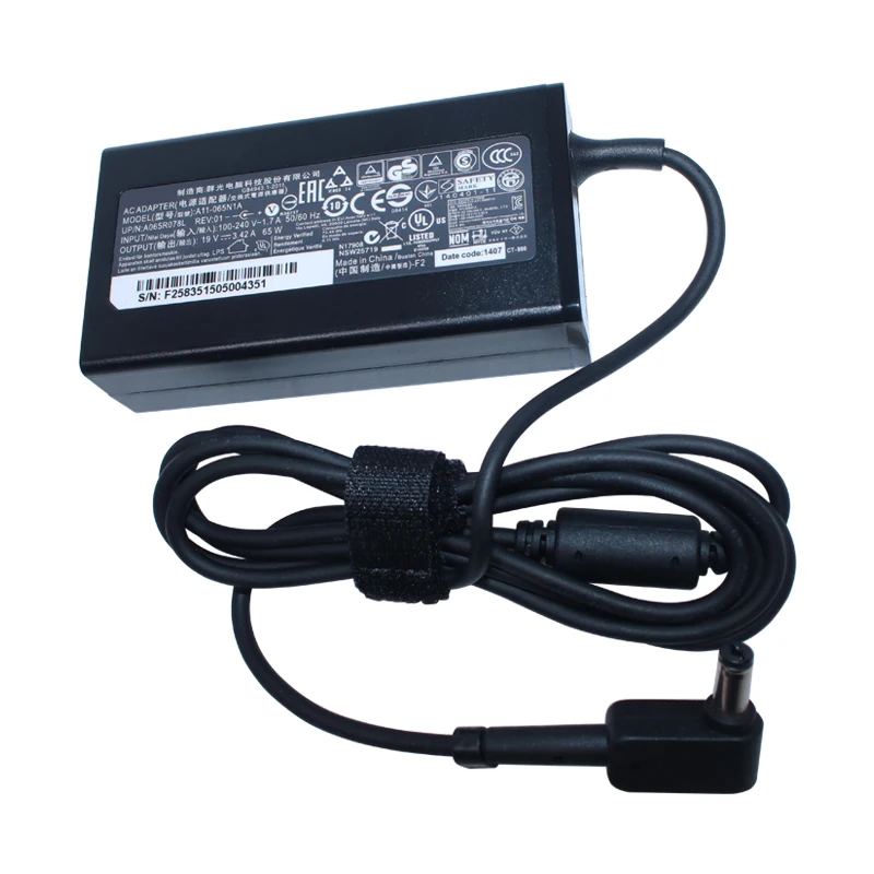 19V 3.42A 65W Laptop Charger for ACER Gateway MS2285 MS2274 NV78 CPA09-A065N1 A065R035L A11-065N1A Ac Adapter