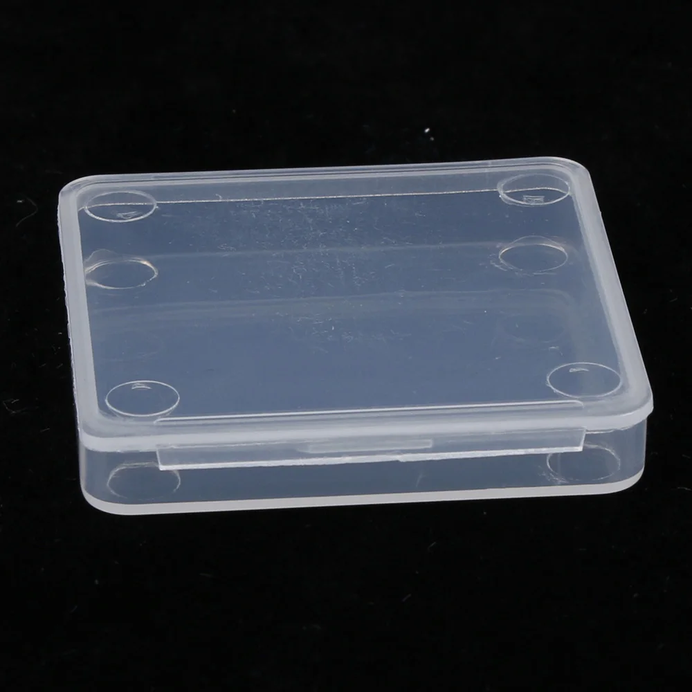 Small Boxes Square Rectangle Transparent Plastic Jewelry Storage Case Finishing Container Packaging Storage Box Earrings Rings