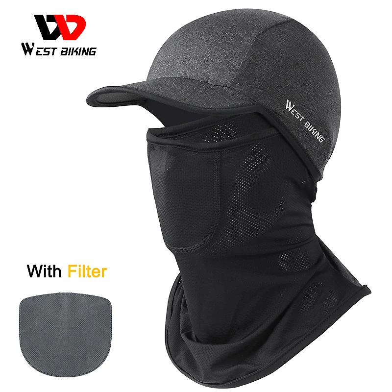 WEST BIKING Summer Anti-dust Face Masks for Men PM2.5 Anti-pollution Sports Headwear Activated Carbon With Filter Cycling Mask