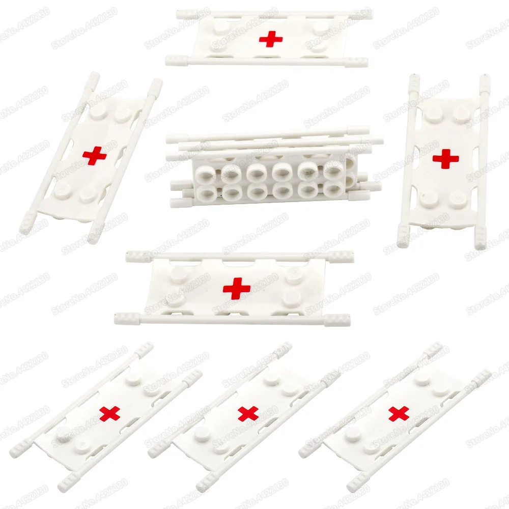 Military Treatment Stretchers Building Block Equipment Moc WW2 Figures Battlefield Rescue Scenes Model Child Christmas Gift Toys