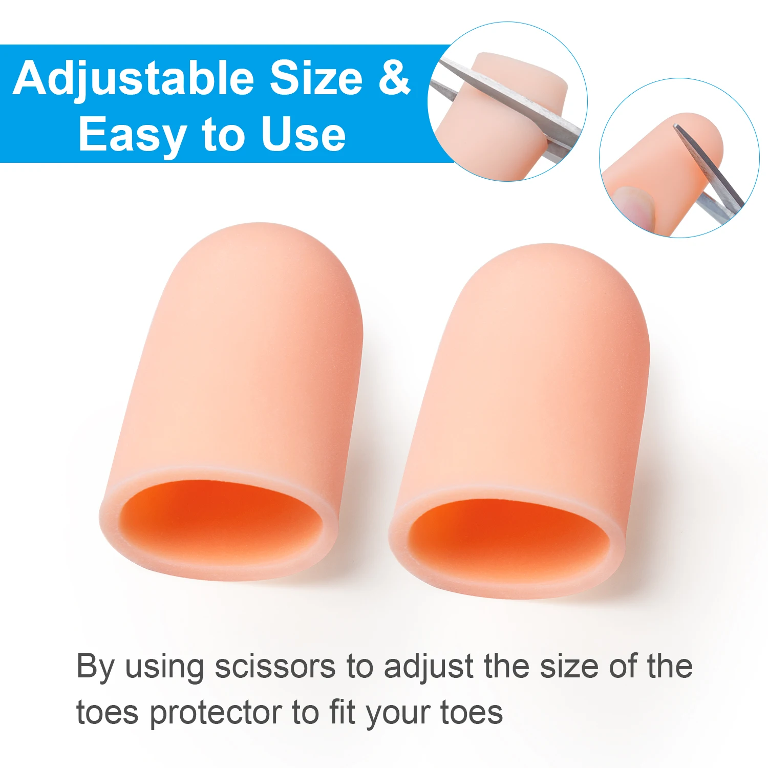 8Pcs/4คู่ร้อนซิลิโคน Toe Protector ฝาครอบหมวกป้องกัน Corns Bunion Pain Relief Calluses Blisters เท้าเครื่องมือดูแล