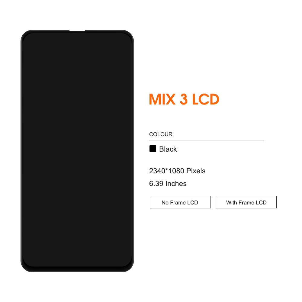 High Quality For Xiaomi Mi Mix 3 LCD Display with Touch Screen Digitizer Assembly For Xiaomi Mix3 M1810E5A Mix3-5G M1810E5GG