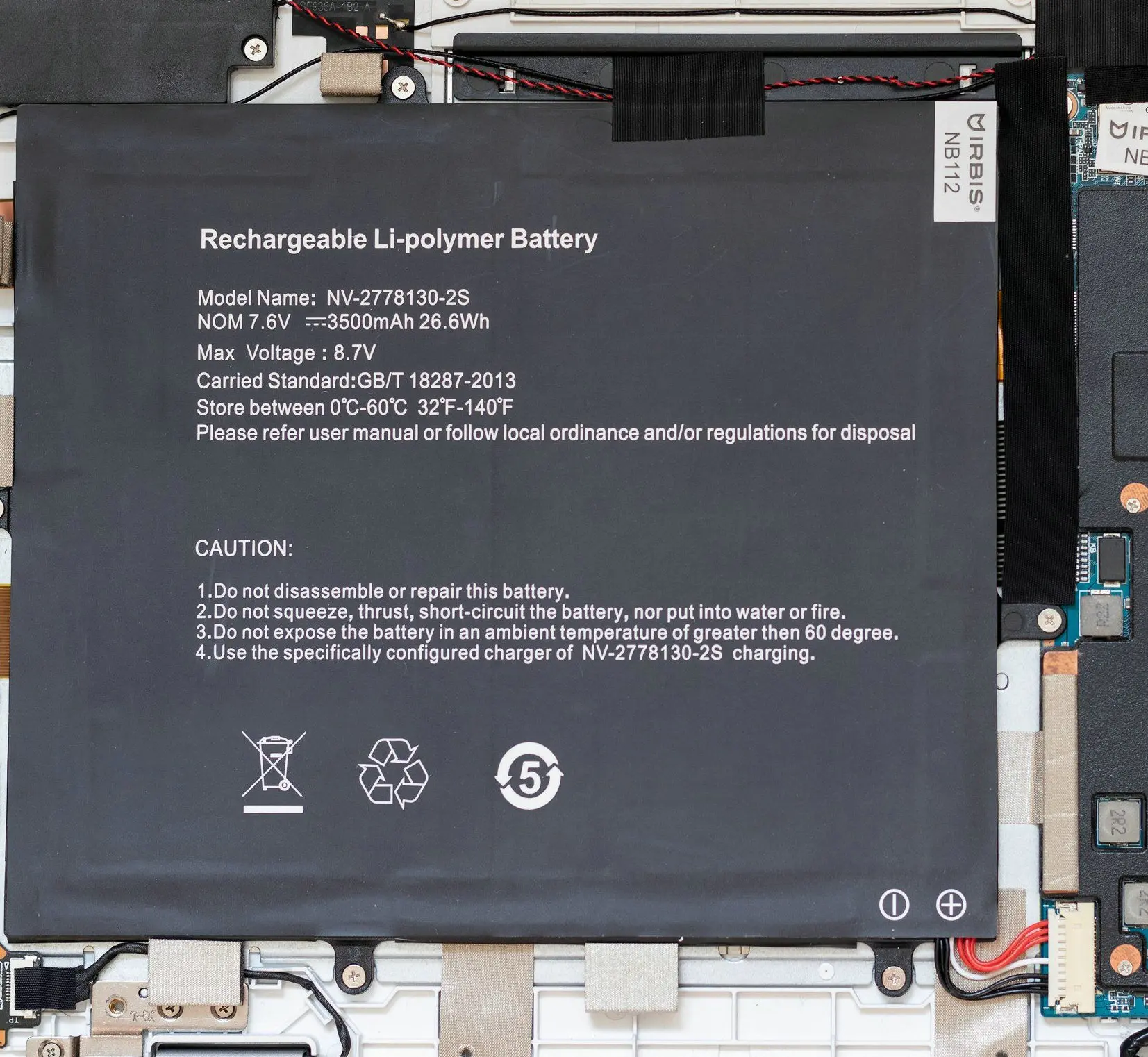 Stonering Original  3500mAh NV-2778130-2S 30154200P Battery for IRBIS NB112 NB111 Laptop PC