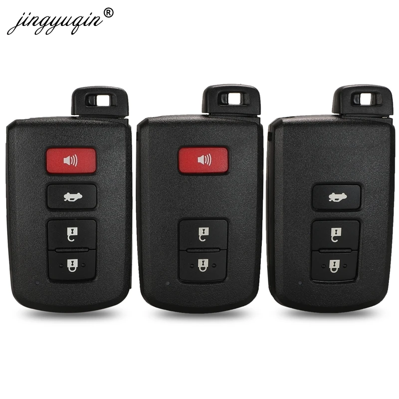 Jinyuqin 2/3/4 przyciski obudowa pilota z kluczykiem samochodowym dla Toyota Avalon Camry RAV4 Corolla Highlander inteligentna obudowa kluczyka samochodowego Fob