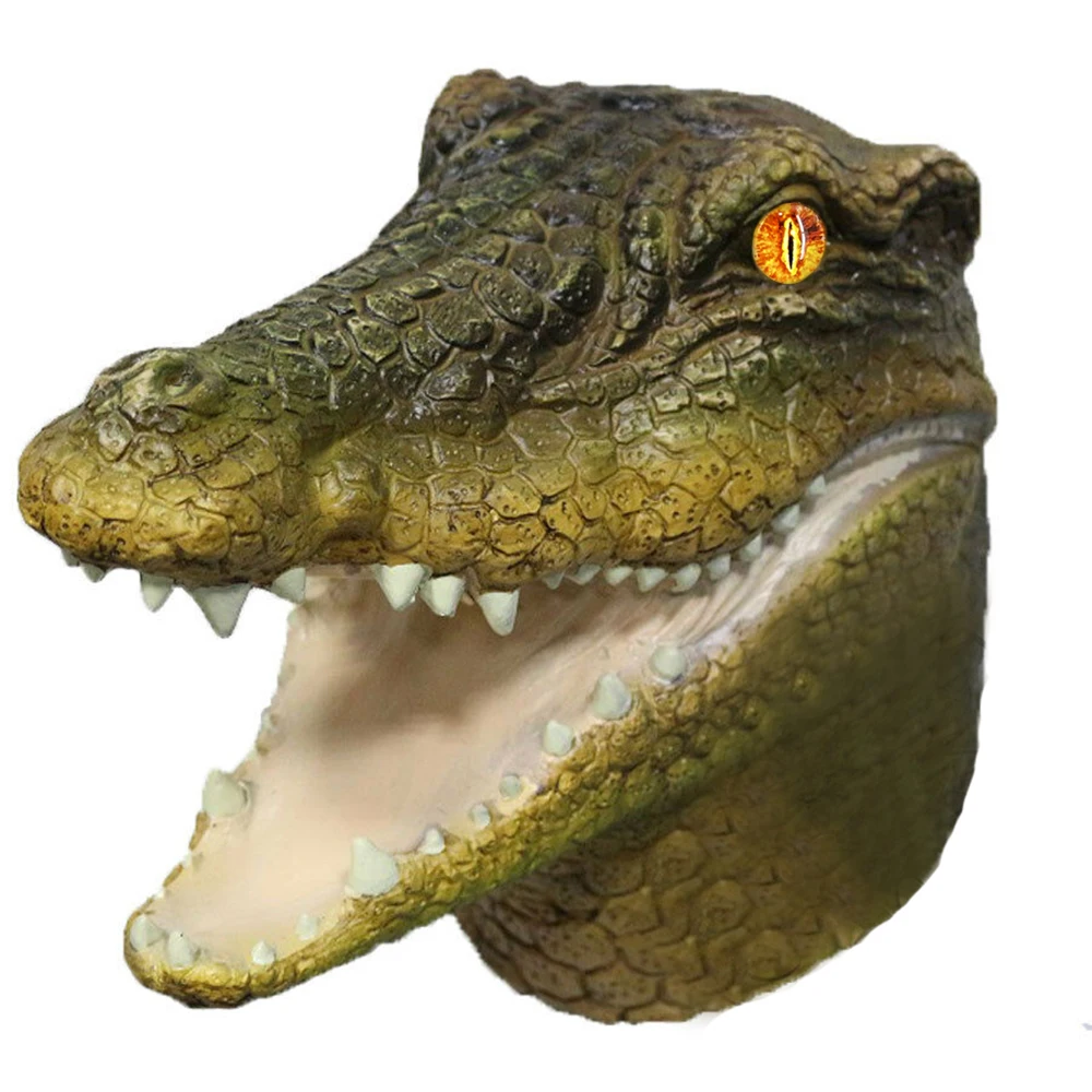 Latex Animal Predatory Aquatic Reptile Crocodile Alligator Head Party Latex Mask