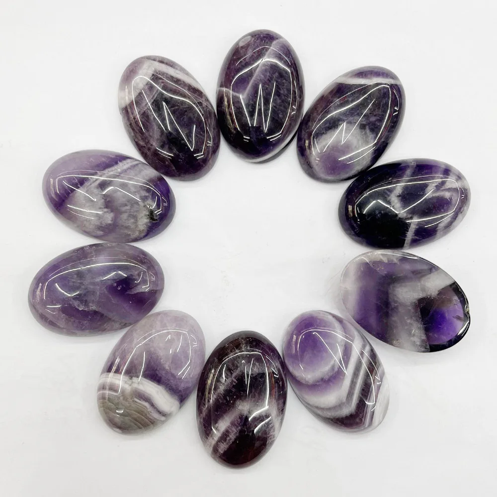 Wolf tooth Amethysts natural stone cabochon beads for jewelry making 20X30MM charms Jewelry making 10Pcs/lot Ring accessories