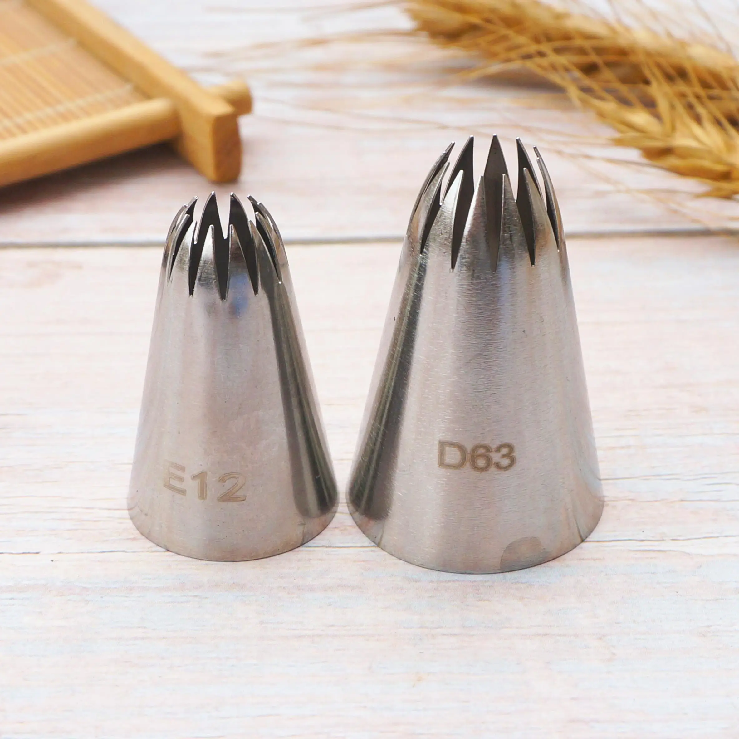 

#E12 D63 Close Star Cake Decorating Pastry Piping Nozzle Icing Tips Bakeware Kitchen Cookies Tools Stainless Steel