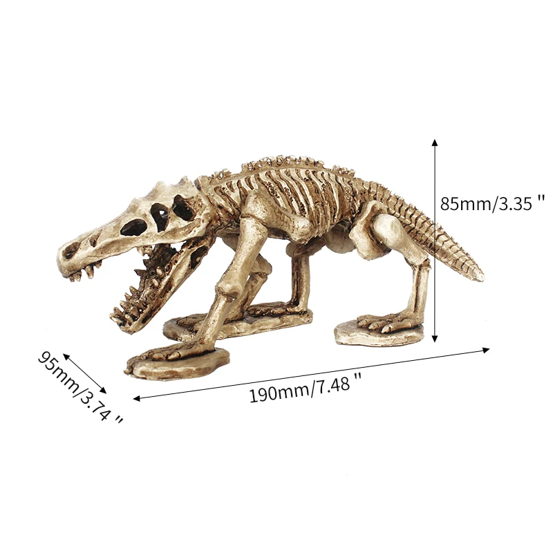 Dinosaur Bones Dodge House Resin Reptile Habitat Water Grass Landscaping Simulation Skull Fish Tank Aquarium Decoration