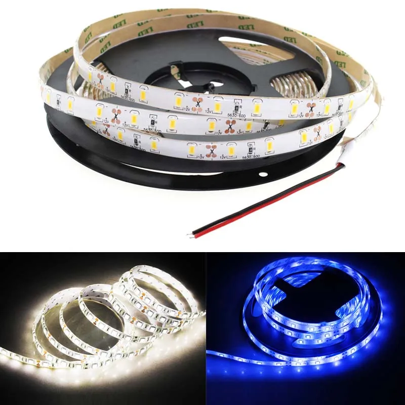 Dc 12 V Strip Led Light Tape 2835 Rgb Waterdichte 1 - 5 M 12 V Dc 60LED/M rgb Led Strip Tape Lamp Voor Led Strip Tv Backlight