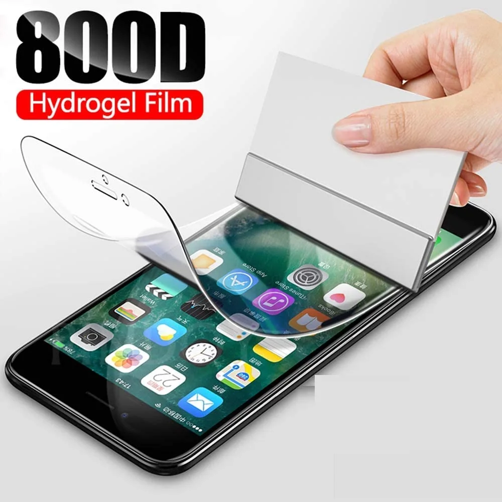 Protection For iPhone 7 8 6 6S Plus 5 5S SE 2016 2020 Hydrogel Film Screen Protector For Apple 11 12 13 Pro Max X XS XR 12 Mini