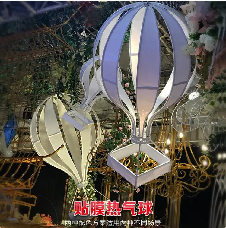 New wedding props arch iron art landing large stage hot air balloon window decoration mall opened