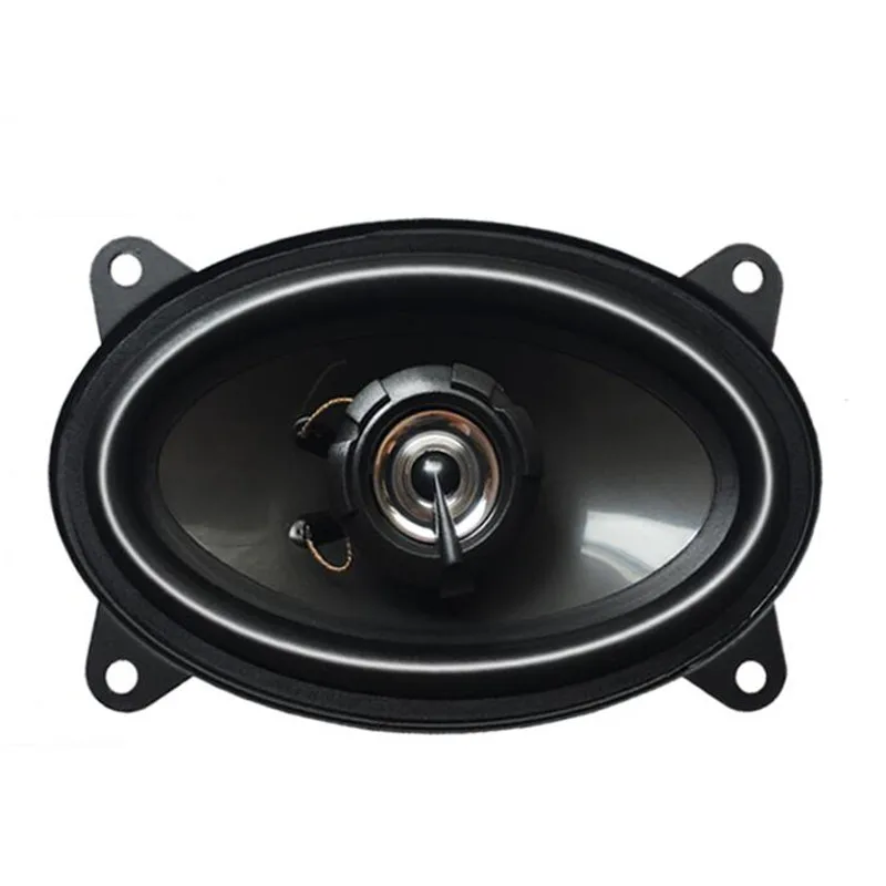 2Pcs 4x6 Inch Car Audio Coaxial Speaker 120W Max 4Ohm Rubber Edge Front Door /Trunk Special Modification Black