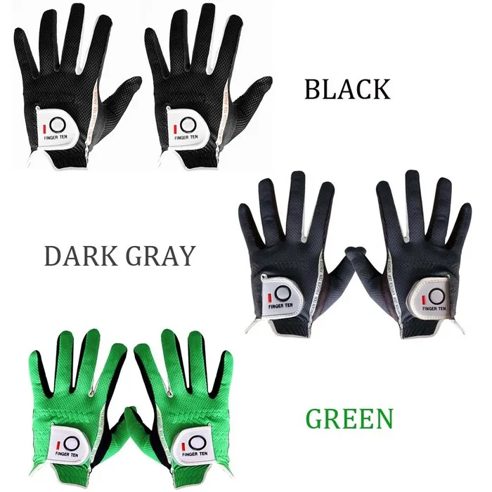 3 Pack Breathable Great Grip Golf Rain Gloves Men Left Right Hand All Weather Grip Black Grey Green S M ML L XL