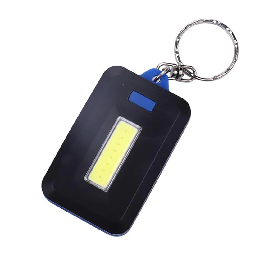 Keychain LED Work Light 5W Portable COB LED Keychain Flashlight Outdoor Camping Lighting Night Light, Red, Blue, Green, Orange