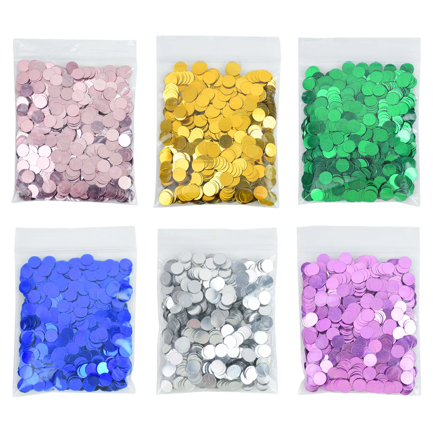 15g/bag 6mm Round Sequins Sprinkles Rose Gold Silver Blue Acrylic Table Scatters Wedding Decoration Spraying Confetti DIY Crafts