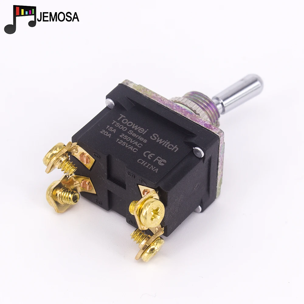 Toowei-interruptor de encendido y apagado a prueba de agua, 4 pines, 15A, 250V/ 20A, 125V SPST, agujero de montaje, tornillo de contacto de 12mm, 1 ud.