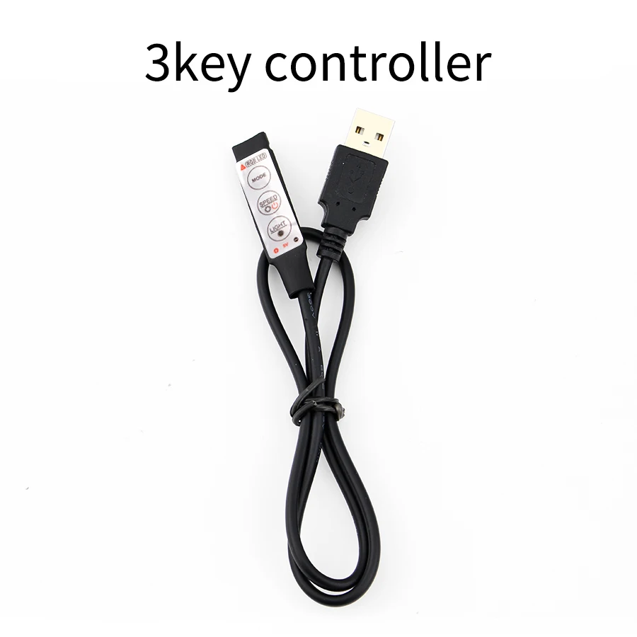 5V USB RGB Strip LED Light 2835 Not Waterproof 5 V Led Strip Light TV Backlight 50CM - 5 M With RGB LED Controller 3 Key Remote