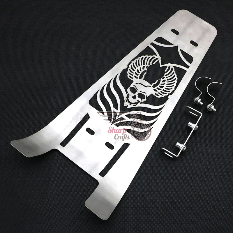 Motorcycle Skull Polished Stainless Steel Engine Radiator Cover Grill Guard Protector For Yamaha Road Star XV1600 XV1700 99-14 view 4