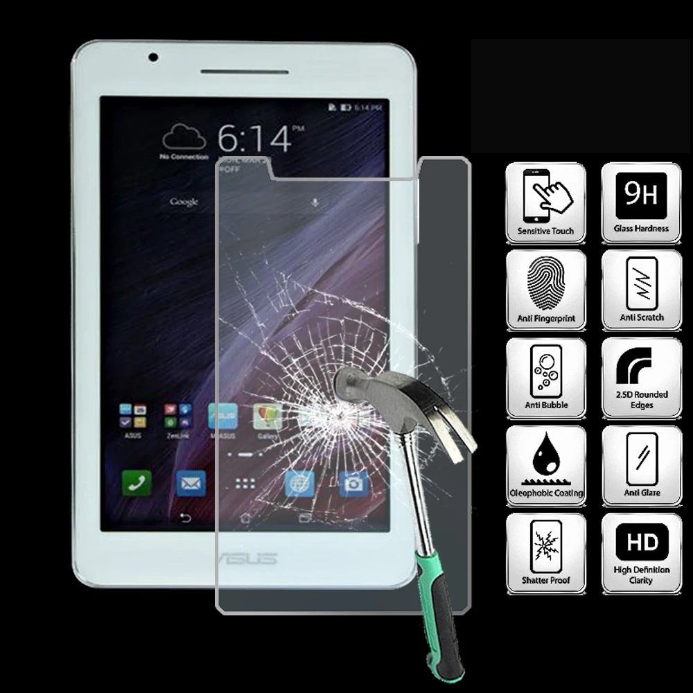 For Asus FonePad 7 FE170CG FE171CG Tablet Tempered Glass Screen Protector Cover Explosion-Proof Anti-Scratch Screen Film