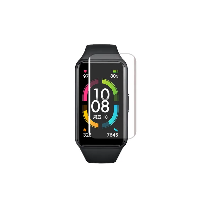 2pcs TPU Clear Protective Film for Huawei Honor Band 6 Smartwatch Ultra-thin Full Cover for Huawei Band 6 Protector HD Screen