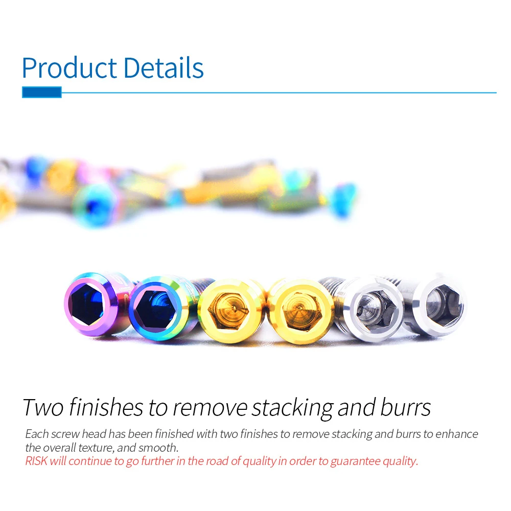 RISK M4*13.5 / M4x20 mm Titanium Alloy Bike Front / Rear Derailleur Bolts for MTB Bicycle XT X7 X9 Shift Adjustment Screw