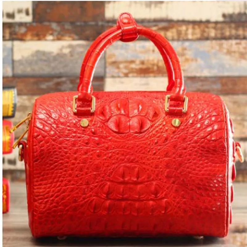 ourui true  crocodile  female  The pillow pack  Genuine leather  handbag  package  package  female women handbag