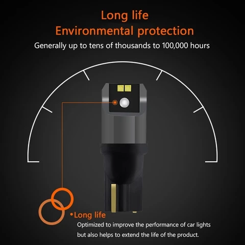 Светодиодная лампа OSRAM T10 W5W 6000K, 2/4 шт., белая, для освещения салона — изображение товара