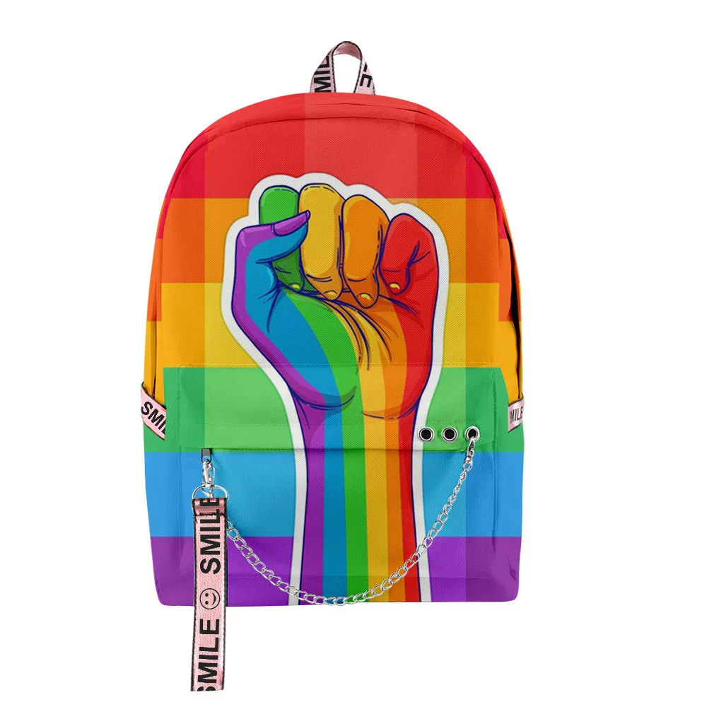 2020 New Casual LGBT zaino zainetto uomo/donna borsa da viaggio a spalla stampa Hip Hop borsa per ragazze adolescenti