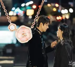 Kim Go Eun Korean Drama iu Lee Ji Eun FLOWER same Necklace Korean simple jewelry Pendant