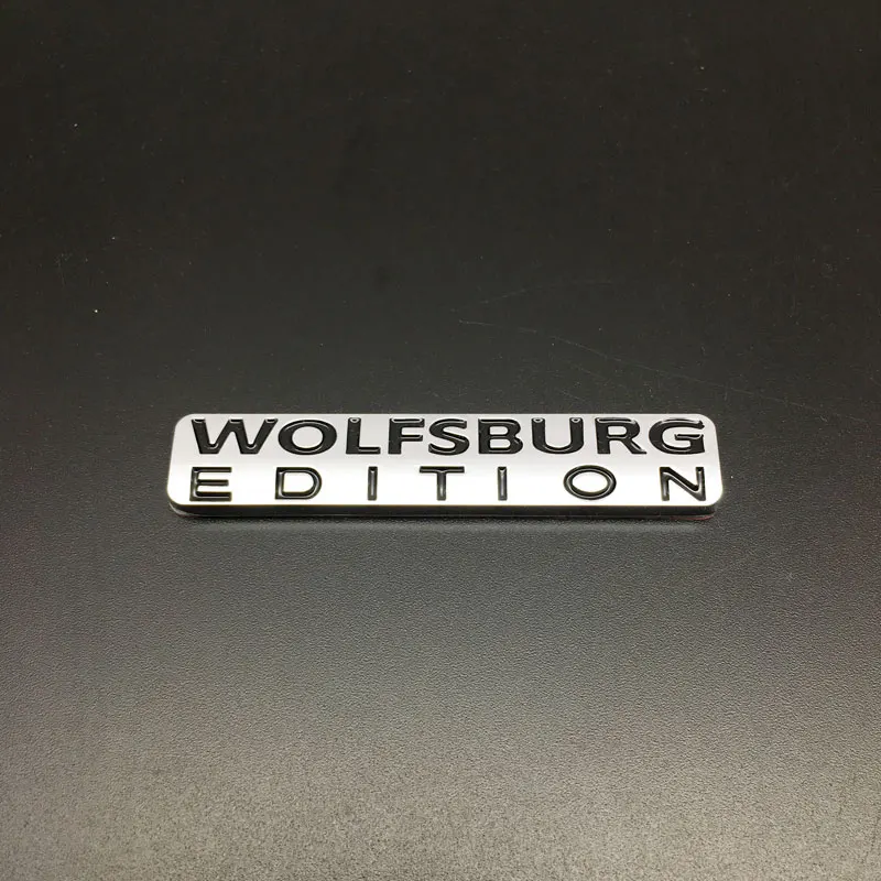 ثلاثية الأبعاد المعادن WOLFSBURG طبعة سيارة الجانب الحاجز الخلفي الجذع شعار شارة ملصق مائي ل طوارق سانتانا SUV باسات جيتا TDI جولف #3