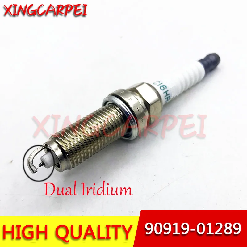 10pcs 90919-01289 FC16HR-Q8 Dual Iridium Spark Plug For Toyota UX250H/200 Corolla RAV4 Camry Avalon Sienta 9091901289 FC16HRQ8