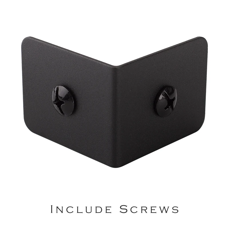 Black and Bronze Color Options Iron metal corner Bracket protector with free screws for Table or Cabinet Top Panel Leg etc