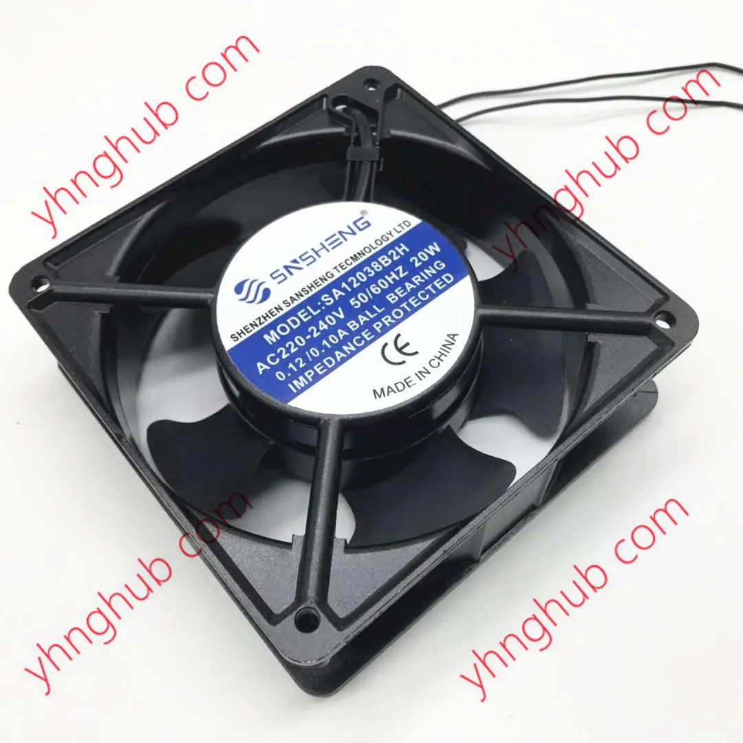 

SNSHENG SA12038B2H AC 220V 20W 120x120x38mm 2-Wire Server Cooling Fan