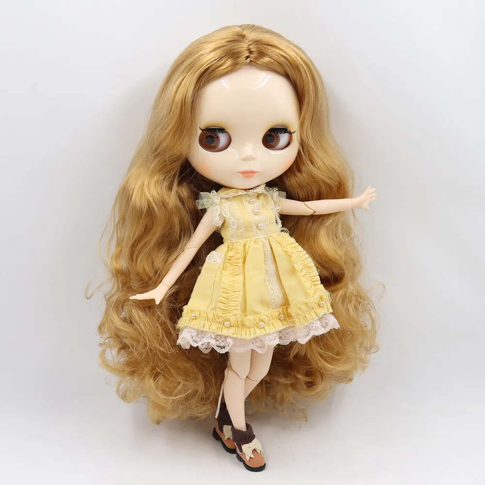 ICY DBS Blyth doll 1/6 BJD customized nude joint body with white skin, glossy face, girl gift, toy