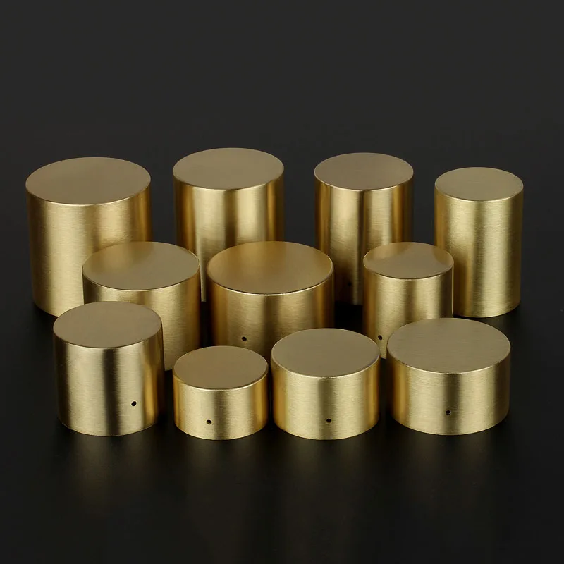 4pcs Straight Cylinder Chair/ Sofa/ Table/Cabinet Leg Covers Brass gold Tube for Furniture Leg Cups Furniture Feet Protector