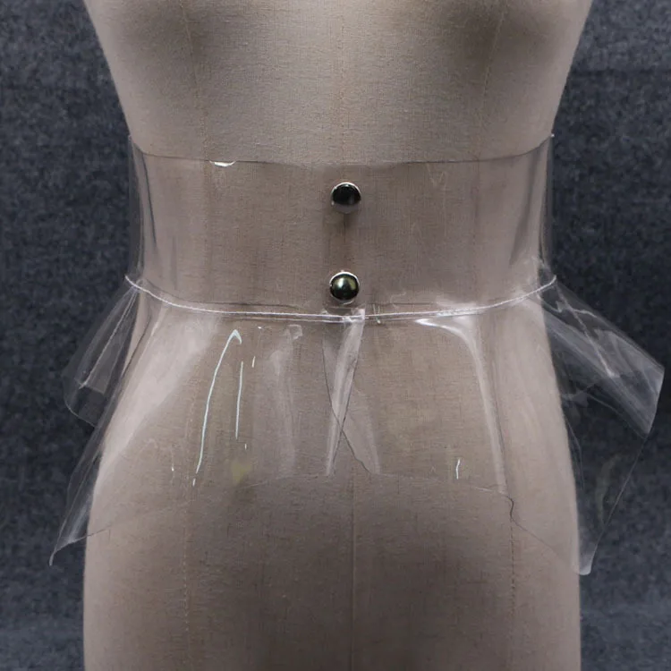 Transparent Wide Waist Belt Women Fashion Individuality Stereoscopic Skirt Type High Quality PVC Dresses Accessories Waist Belts