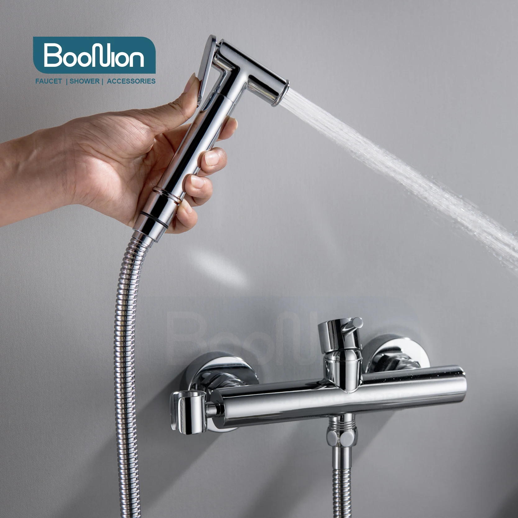 

Boonion Bidet faucet Brass chrome plated shower faucet Hot and cold faucet shower faucet Toilet faucet Minimalist style