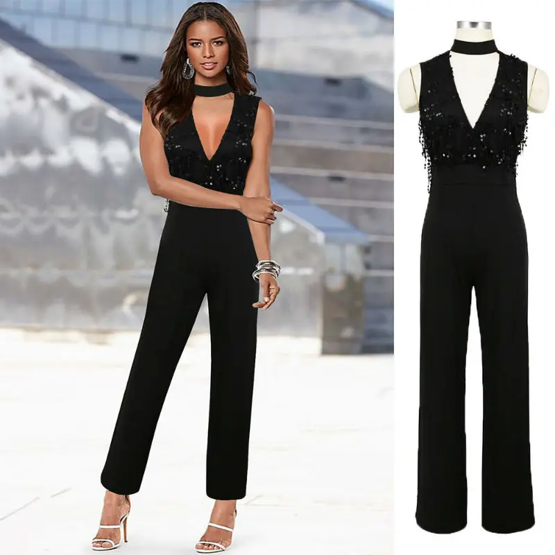 2020 Fashion Women Jumpsuits Rompers Black Tassel Evening Club sexy womens Playsuits Casual Sexy Women Jogging suits A2020