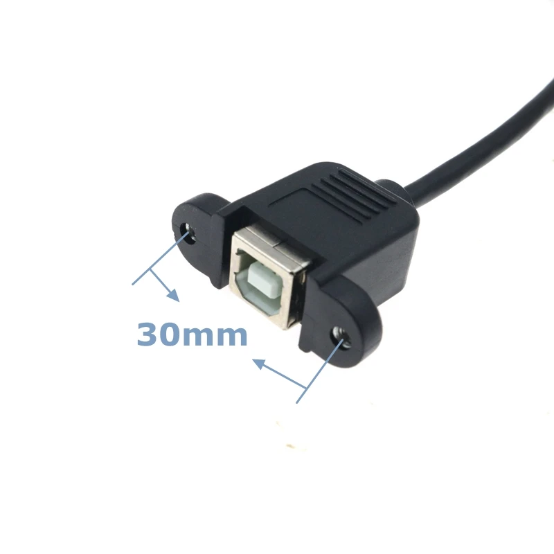 0.3m 1m USB 2.0 tipo B maschio a femmina M/F estensione cavo dati installazione pannello per stampante o Scanner adattatore connettore cavo