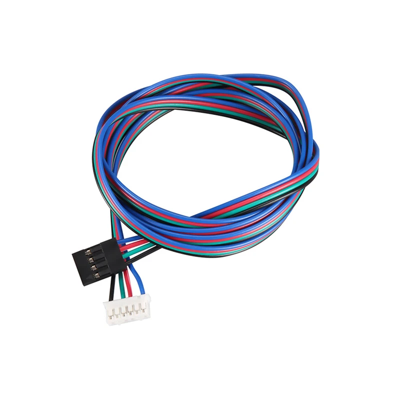 4PCS 3D Printer Motor Cable Connector 100CM HX2.54/Dupont 2.54 4pin to 6pin White Terminal