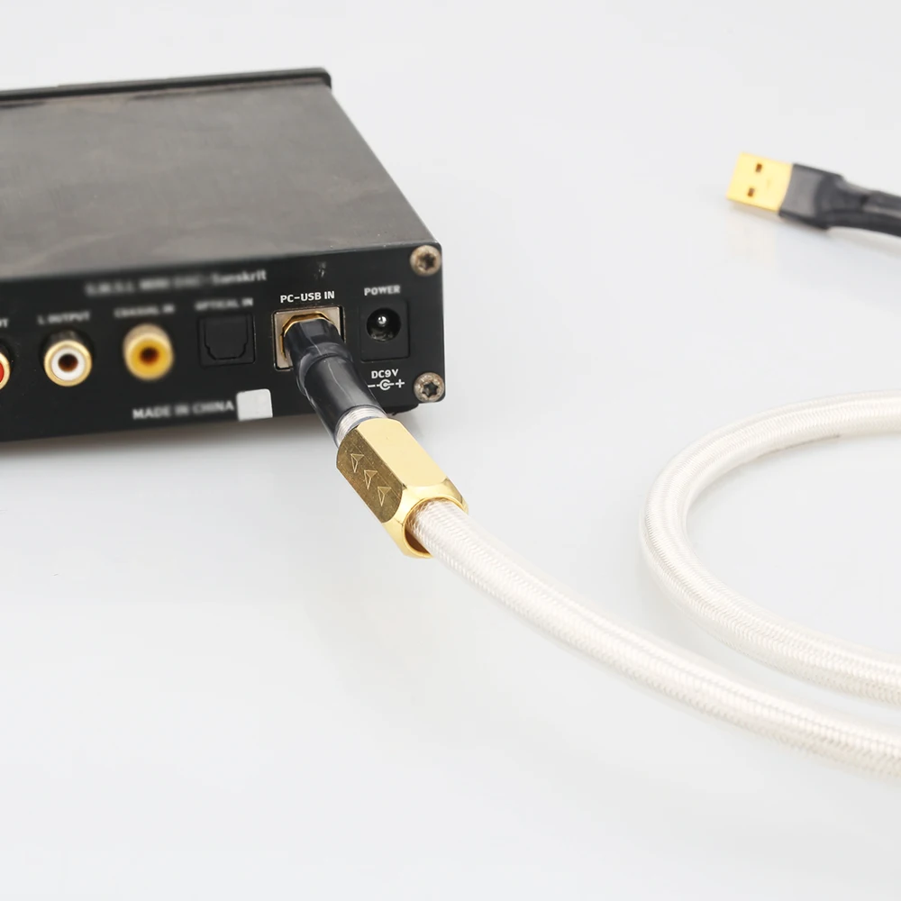 Audiocrast wysokiej jakości A26 posrebrzany kabel Hifi usb wysokiej jakości 6N OCC typ A-B DAC kabel USB do transmisji danych