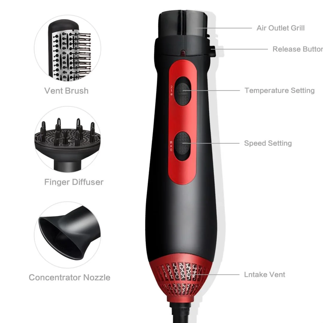 3 in 1 Hair Dryer Brush Multifunctional Hot Air Brush Hair Straightener Hot Air Brush Culing Iron Hot Air Brush Hair Styler Tool