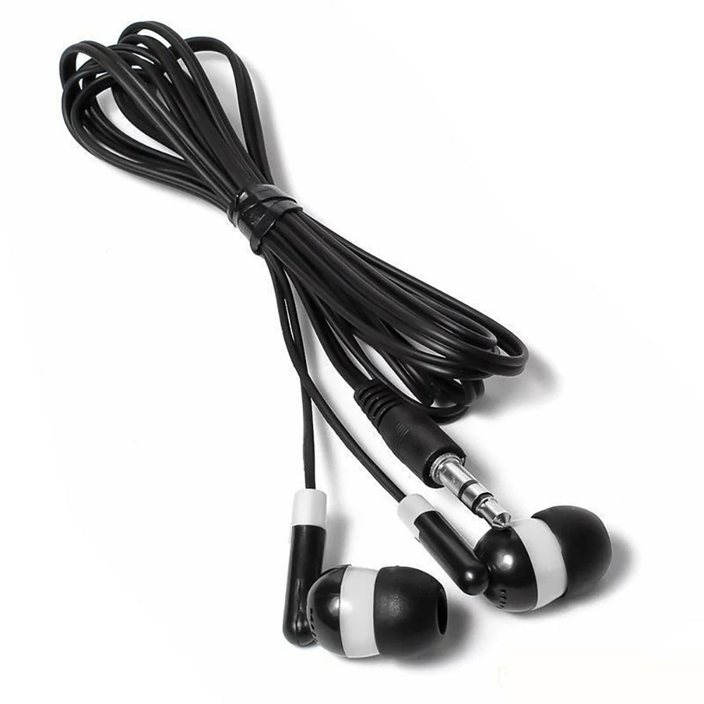 Wholesale Lot of 2,000 Disposable Black 3.5mm Earbuds Earphones Cell Phones/ for Phones/MP3 Great Sound