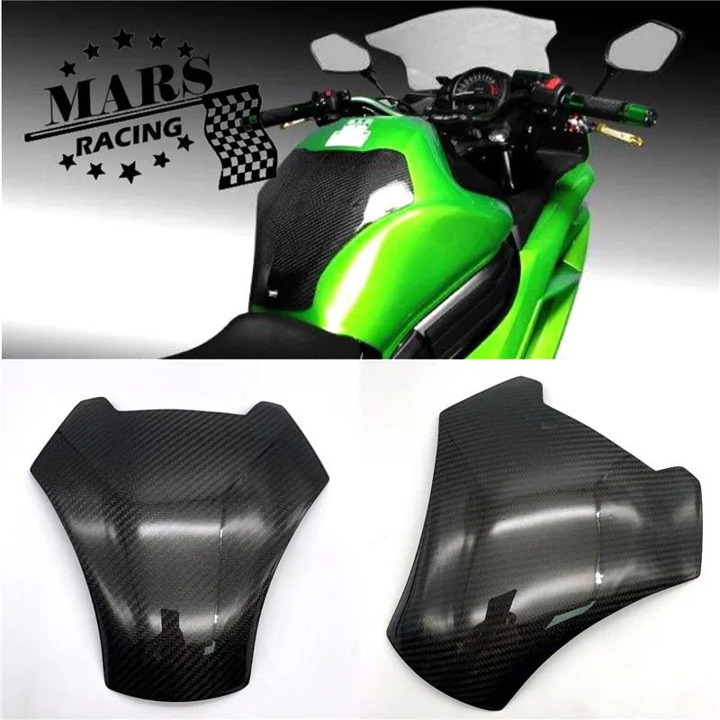 Motorcycle Accessories Real Carbon Fiber Tank Pad Sticker Tank Protect Cover Guard Fit For Kawasaki ER6N 2012-2016 ER-6N '12-'16